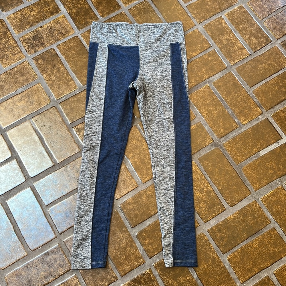 FP Movement by Free People Charcoal Gray & Navy Blue Colorblock Boro Legging